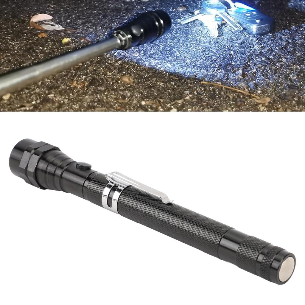 Telescoping Magnetic Flashlight Extendable 360 Degree Rotatable Pickup Tool Cool Gadgets Gift