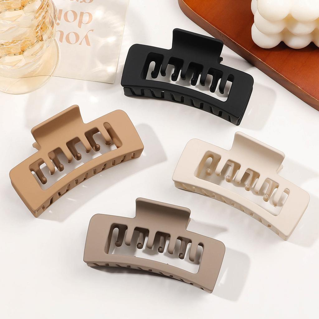 Korean Fashion Double Layer Large Hair Claw Solid Hair Clips Crab Acrylic Hairpin Barrette Headwear Women Hair Accessories