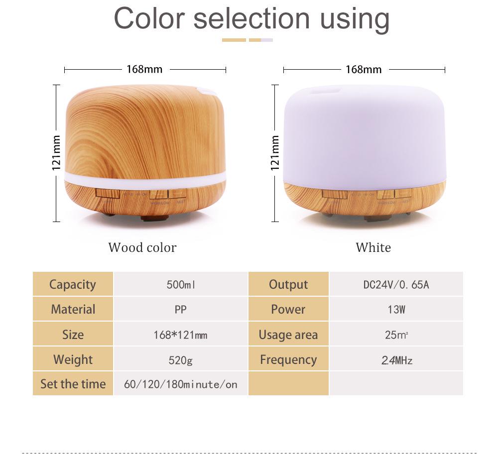 Exquisite Wood Grain Aroma Diffuser & Humidifier with Essential Oil Functionality