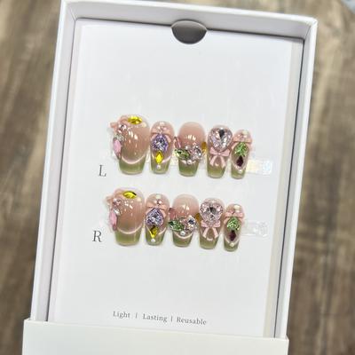 Reine Hand-Trage-Rüstung High-End Smile Französischer Flor Diamant Schmetterling Maniküre