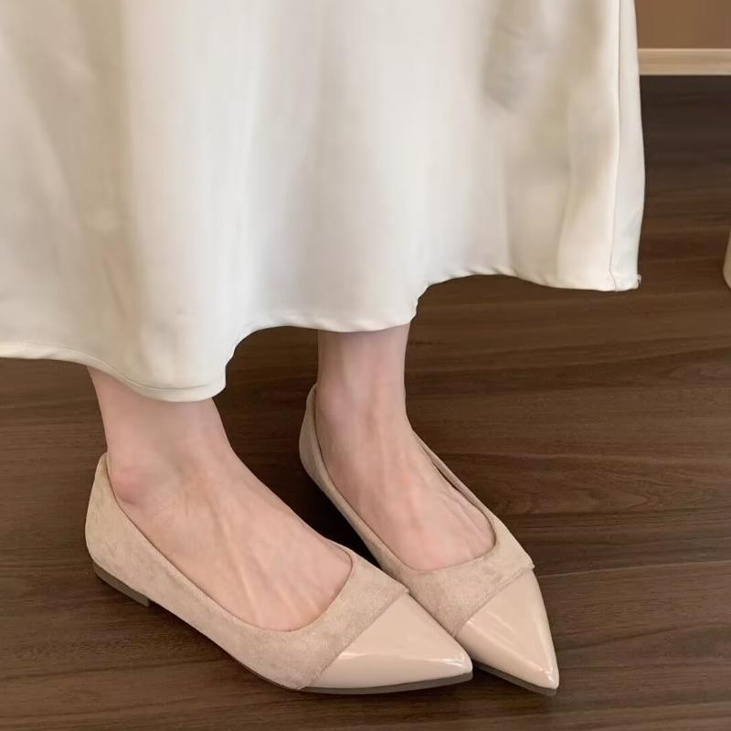 Fashion French Pointed Toe Women's Shoes 2025 Spring New Elegant All-match Elegant Shallow Mouth Low Heel Single-layer Shoes