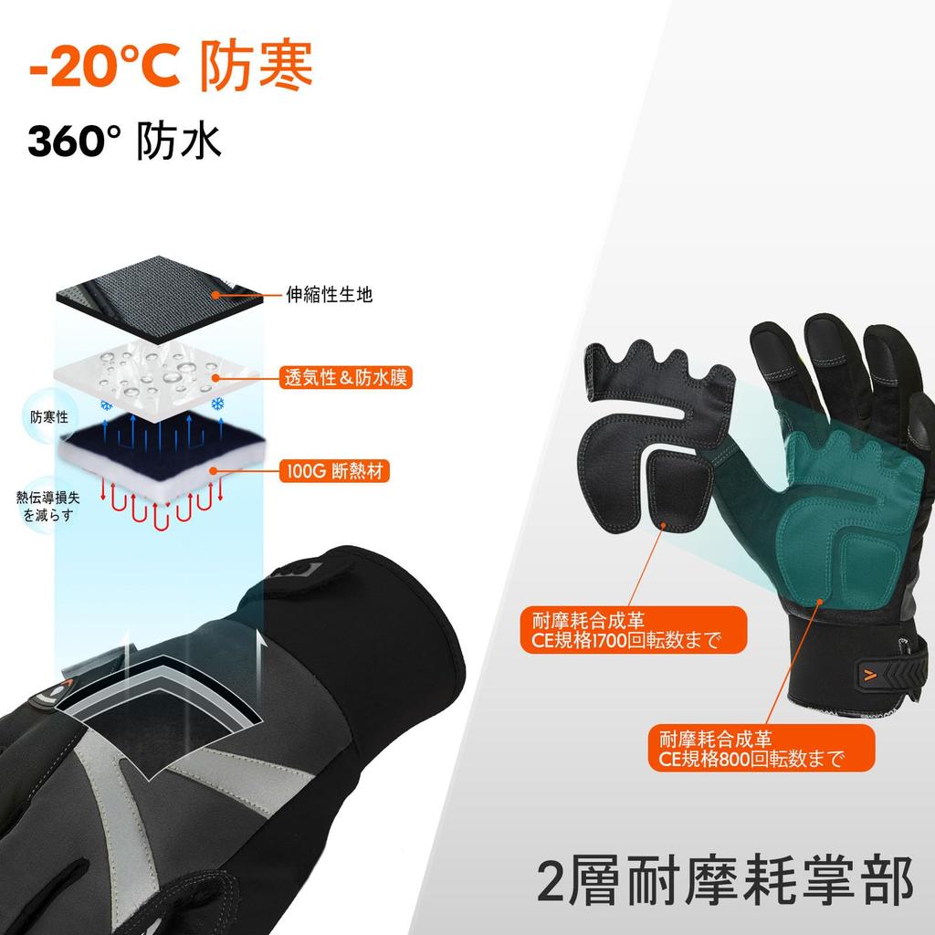 Cold Weather Work Gloves for Temperatures or 3M C100 Cotton Refrigerator Gloves 1 Pair [Vgo...] -20°C Above, Lining, Touchscreen, Waterproof,