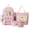 Grundschulmädchen Studentin Niedliches Vierteiliges Set Mittelschülerin Gymnasiastin Rucksack