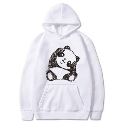Autumn and Winter New Panda Cartoon Printed Hoodie Classic Style College Style Men's and Women's Pullovers Daily Warm Hoodie