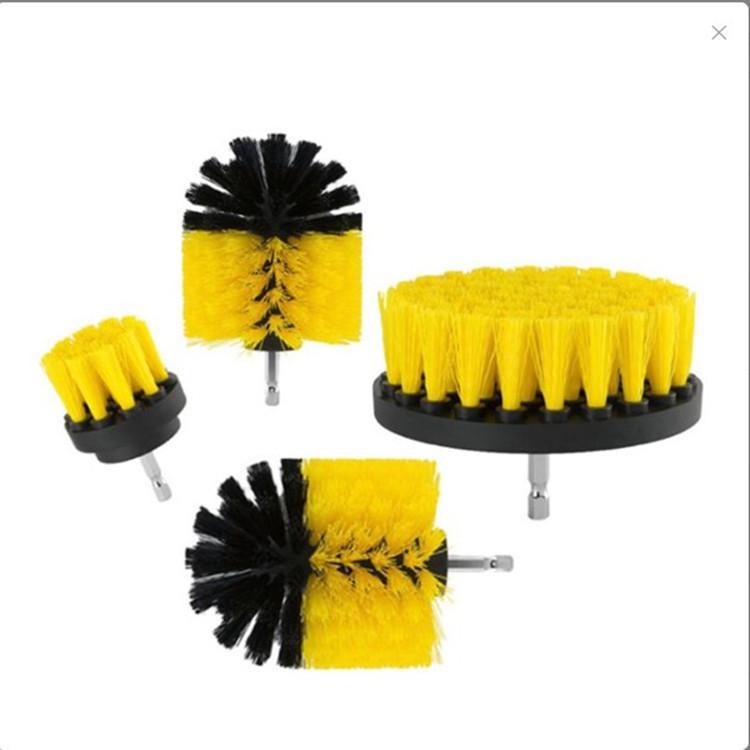 5-Piece Electric Drill Brush Set for Cleaning: Brush Heads, Bristle Brush, Car Wheel Brush
