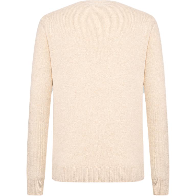 Karl Lagerfeld Casual Commuting Gathering Outing Light Luxury Letter Logo Round Neck Long Sleeve Cashmere Sweater Women Sweater Beige E41W2059