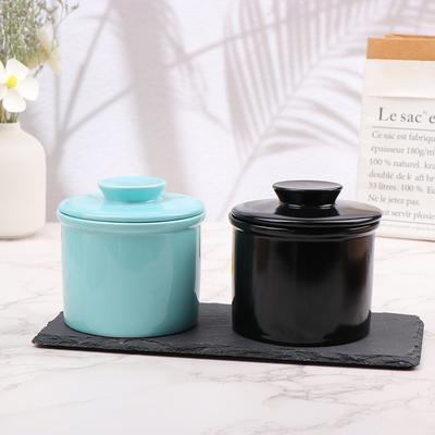 Seramik Tereyağı Kabı Sarı Yağ Tankı Su Geçirmez Kapaklı Peynir Saklama Kabı Yaratıcı Batı Tarzı Tereyağı Kutusu