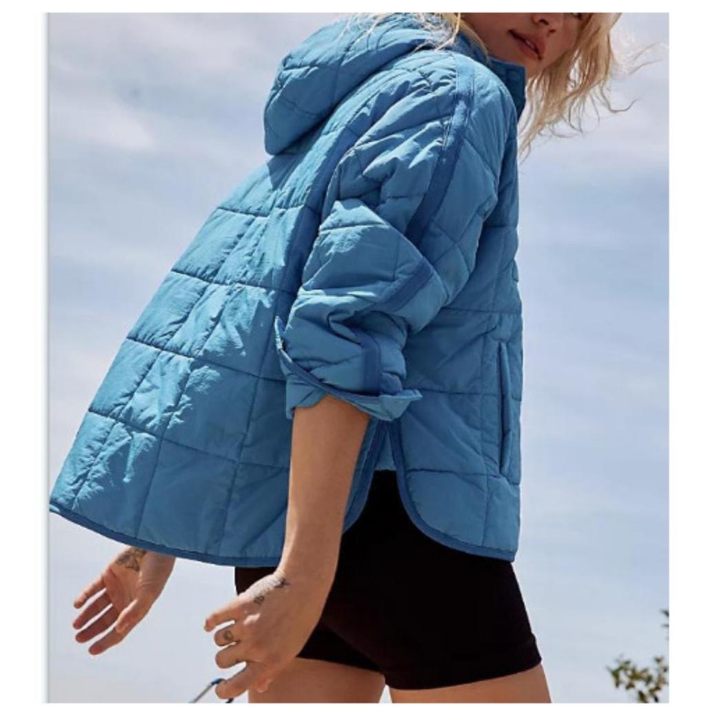 Damen Baumwolljacke in Unifarbe mit Kapuze, locker geschnitten, langärmlig, Baumwoll-Pulloverjacke, lässig, Kapuzenjacke