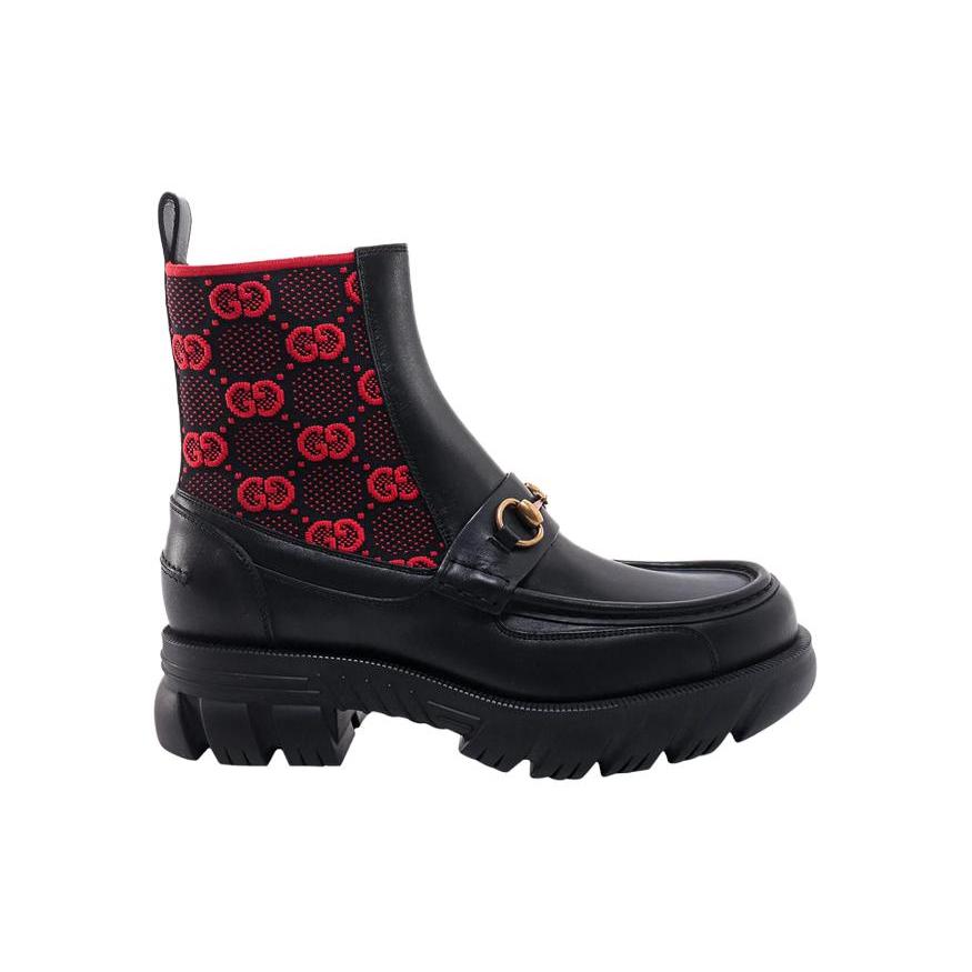 GUCCI Horsebit-detail GG-jacquard Boots 718708 AAA4Y 1071