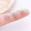 12 Multi-Color Alloy Five-Petal Flower Charm Set for DIY Jewelry