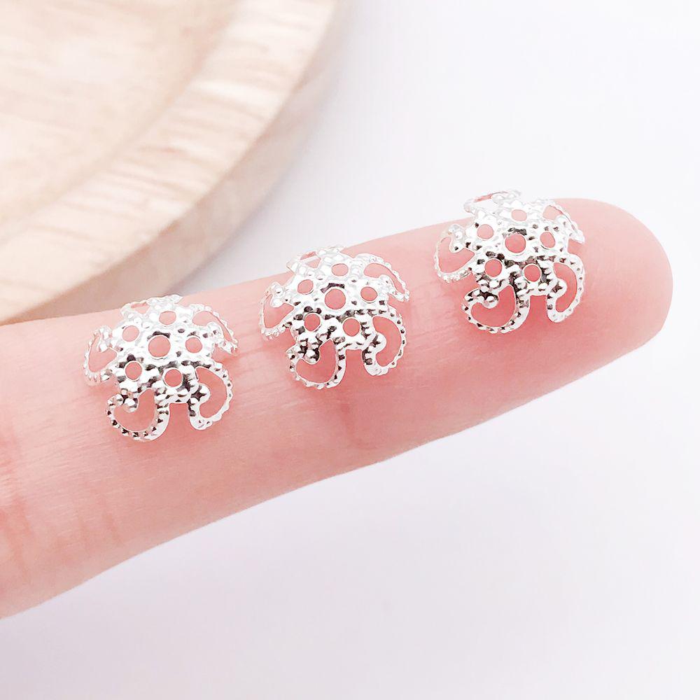 12 Multi-Color Alloy Five-Petal Flower Charm Set for DIY Jewelry