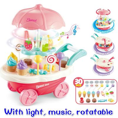 30 Stück/Set Mini Drehbarer Süßigkeitenwagen Kleine Eisdiele Supermarkt Kinderspielzeug