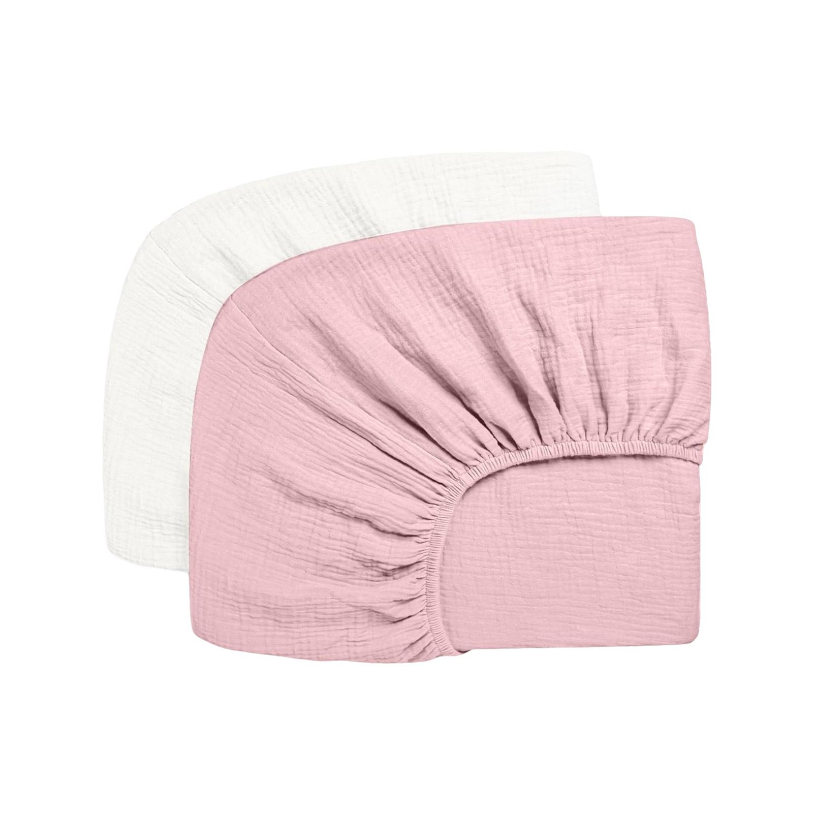 

2 шт. хлопковая простыня для детской кроватки большого размера, 2-слойная простыня на резинке для новорожденных, мягкая и дышащая ткань, покрывало для кровати C6