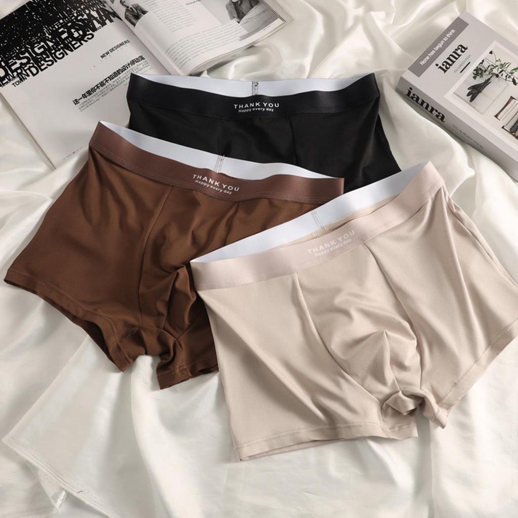 Men's Ice Silk Breathable Summer Boxer Briefs: Youthful, Simple, Comfortable Sportswear