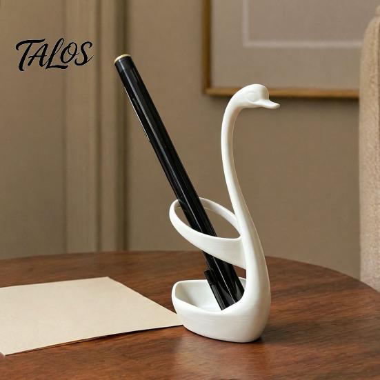 Environmentally Friendly Pen Cup 3D Printed Swan Holder, Decorative Desk Organizer, Aesthetic Storage Office Organizer Container, Minimalist