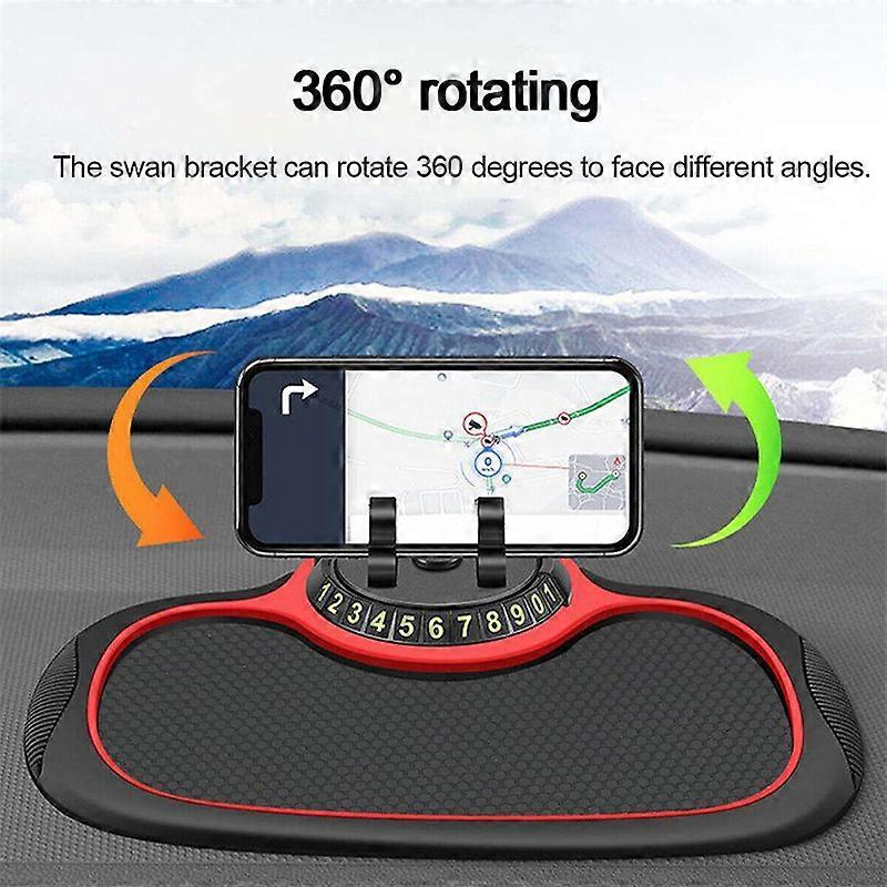 2Pcs Car Stand Anti Skid Pad Non Slip Dashboard Mount Mat Number Parking Phone Holder
