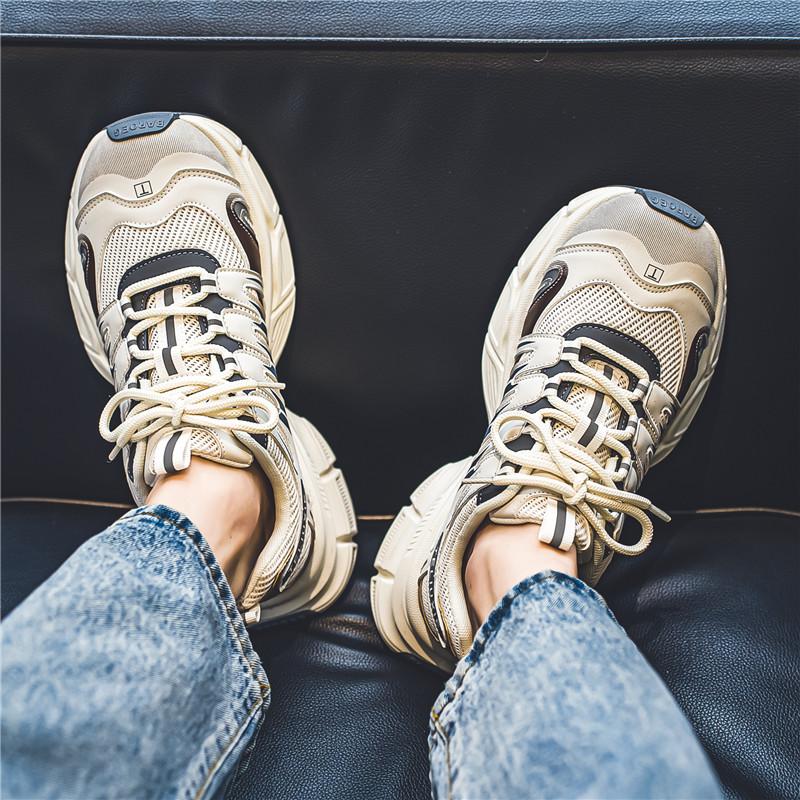 Teenagers Adults Anti Slip Wear-resistant Fashionable Retro Outdoor Thick Soled Running Shoes Sports Shoes Casual Shoes