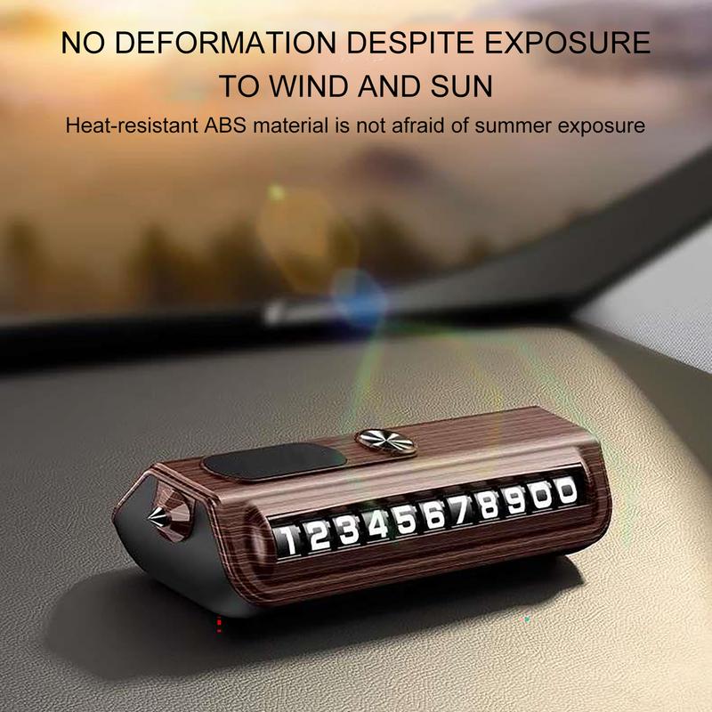 Car Telephone Number Parking Card Automotive Dashboard Parking Card Portable Parking Number Plate Vehicles Temporary Parking
