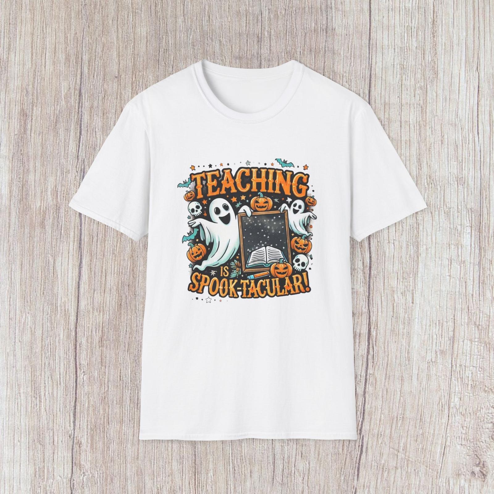 Spooktacular Halloween Teacher T-Shirt | Teaching is Spook-tacular Ghost Design S разноцветный