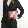 Unique and High-End Wedding Bag 2024 New Red Houndstooth French Style Bridal Bag for Women, Shoulder and Crossbody Bag