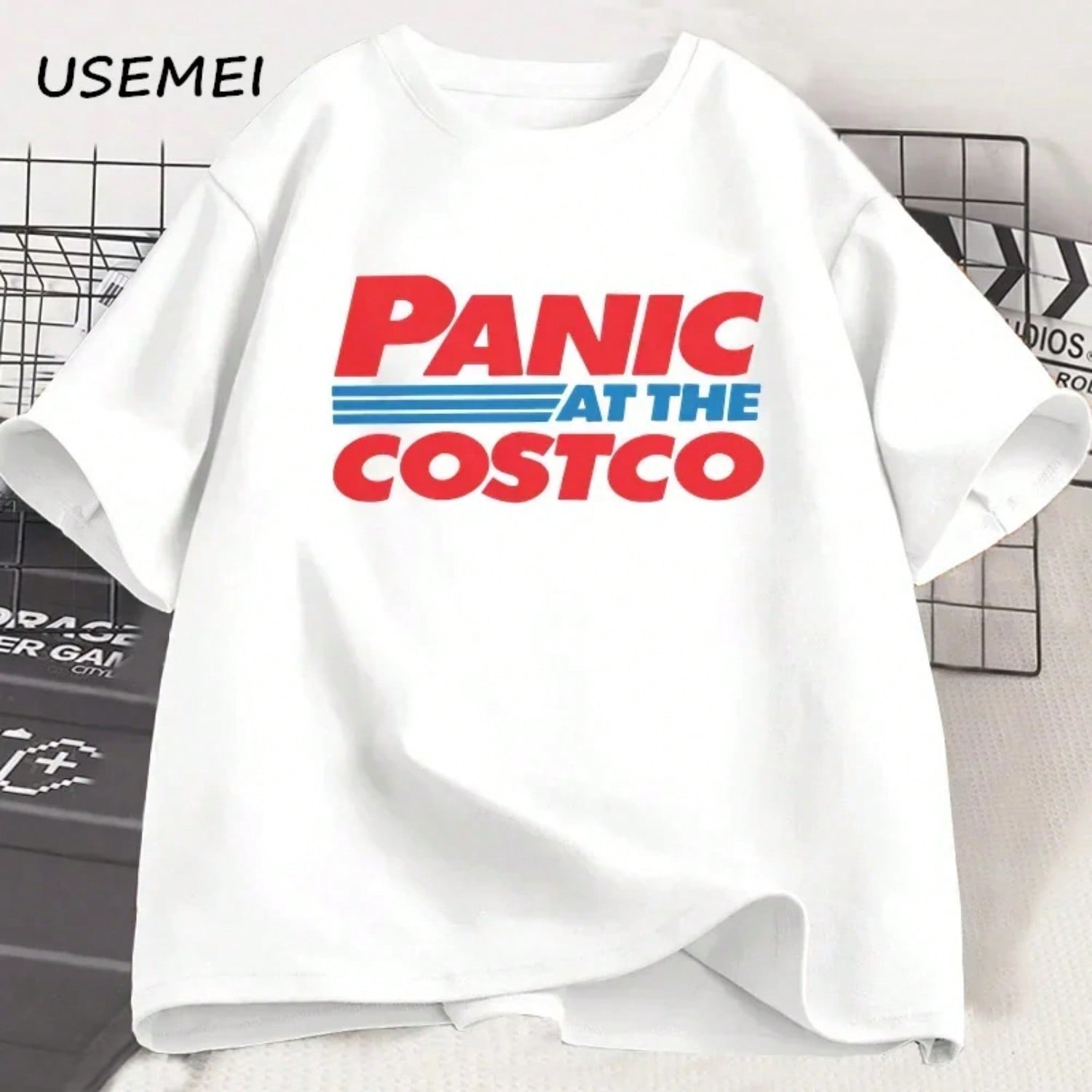 Panic At The Costco Graphic T-Shirts Costco Lovers Tee Fashion Oversized T Shirt Streetwear Tshirt unisex Clothing Tee S разноцветный