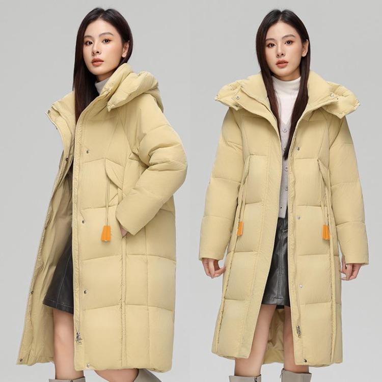 Women Winter Down Jacket Korean Style Loose Long Hooded Warm Coat