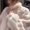 Autumn and Winter New Imitation Mink Fur Jacket Women's Long Plush Stand-up Collar Imitation Mink Loose