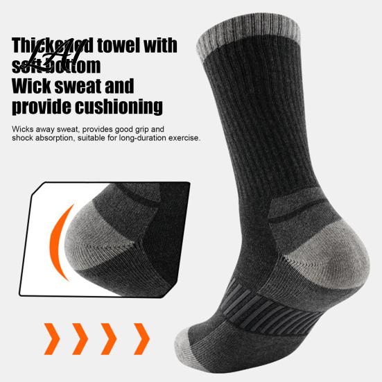 Cushioned Foot Support for Skiing Unisex Cotton Ski Socks Women Men Thermal Snowboard Socks Winter Non Slip Athletic Hosiery Warm Snowboarding