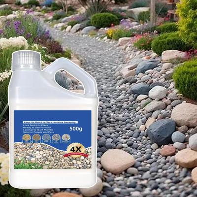 500g Mulch Rock Adhesive Gravel Glue Landscape Rock Glue Strong Safe Binder Adhesive Outdoor Yard Patio Stone Landscape Adhesive