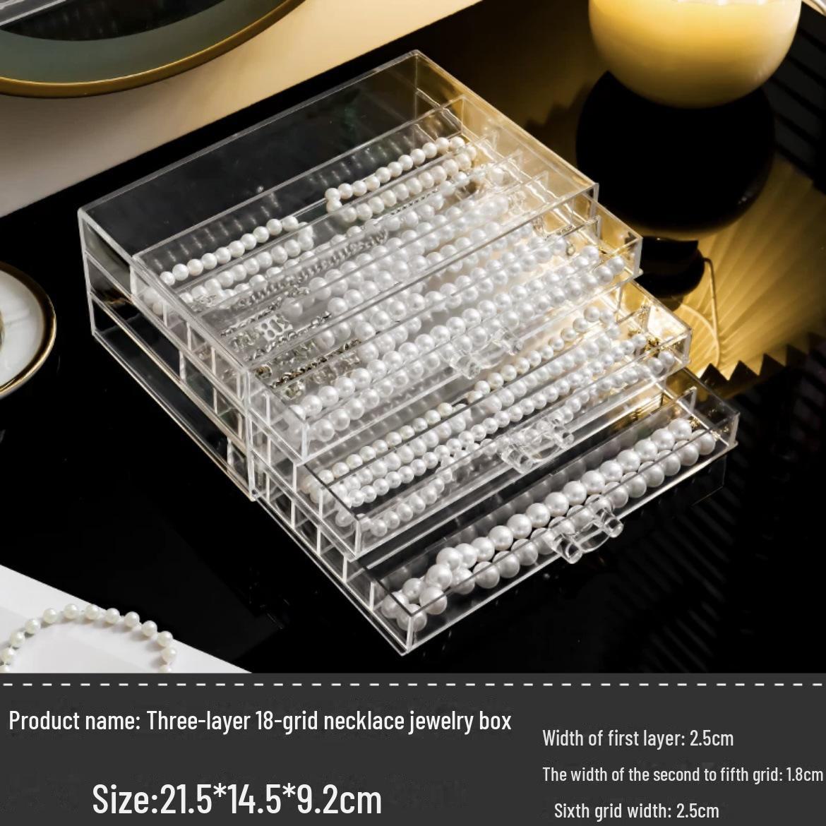 

Ящик для хранения жемчужного ожерелья и браслета-змейки - просторная витрина для ювелирных изделий