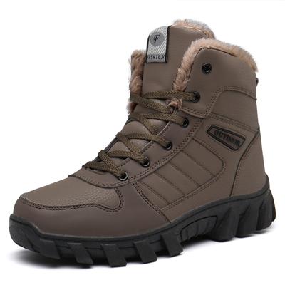 Sapatos de neve unissex femininos inverno pelúcia quente plataforma cano alto tênis masculino antiderrapante algodão escalada sapatos