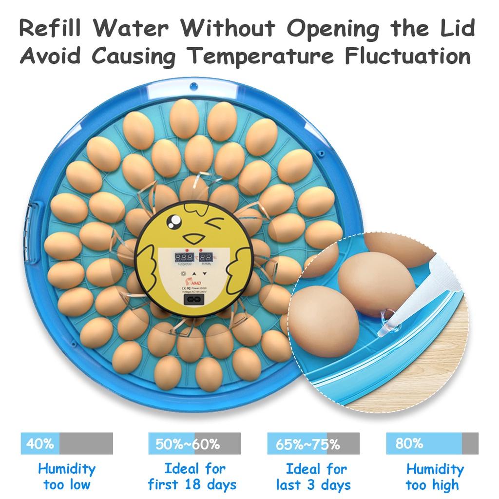 60W 52 Pcs Egg Incubator Hatching Chicks Fully Automatic Poultry Hatching Machine