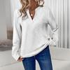 Women Tops V-Neck Long Sleeve Soft Stretchy Loose Fit Pullover Tops Spring Autumn Commuting Style Shirt Vacation Office Wear