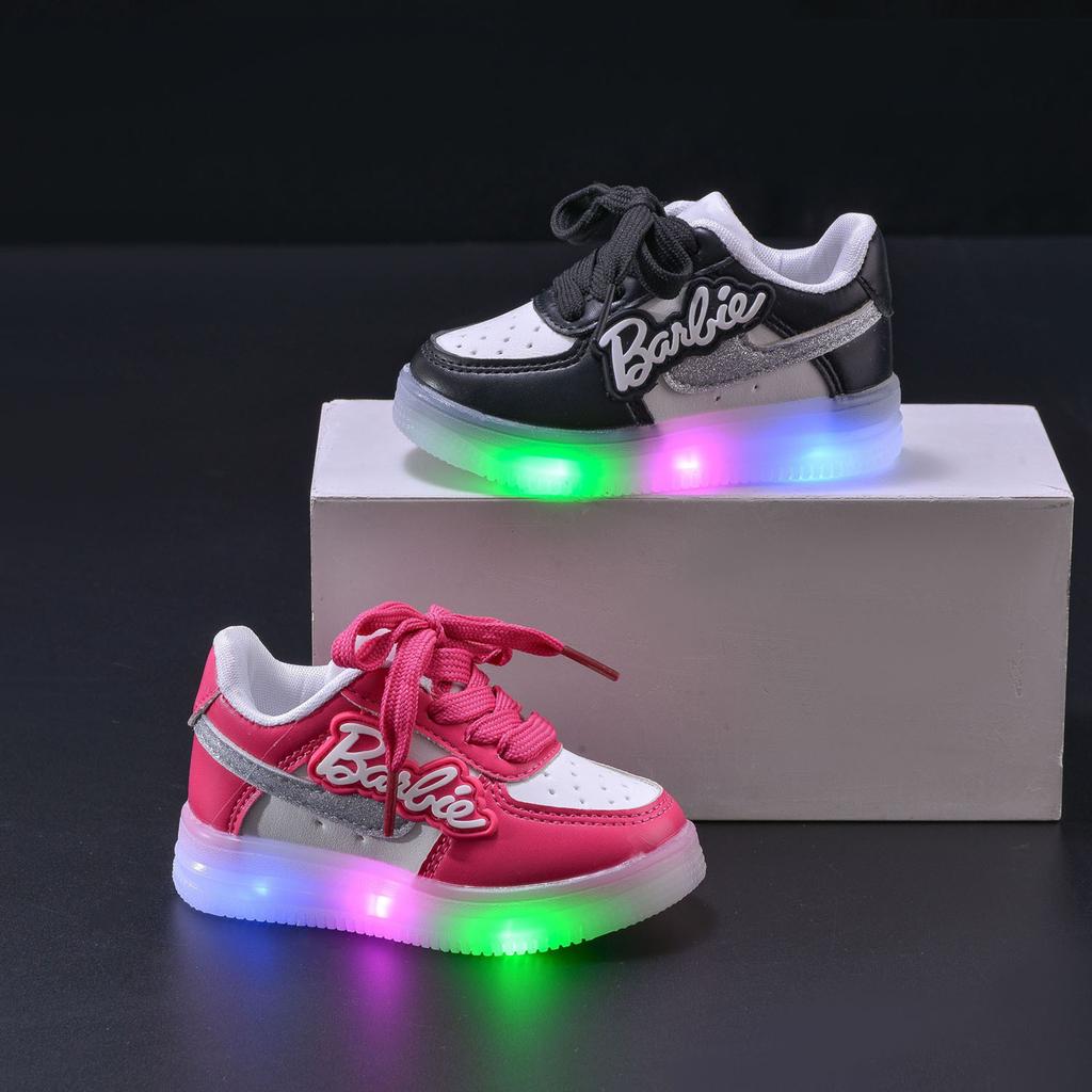 Girls' Letter-light Board Shoes Spring Soft-soled Sneakers for Kids Boys' Casual Light Shoes