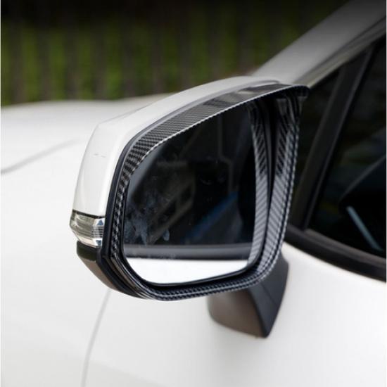For - Toyota RAV4 Carbon Fiber Mirror Rain Eyebrow Trim