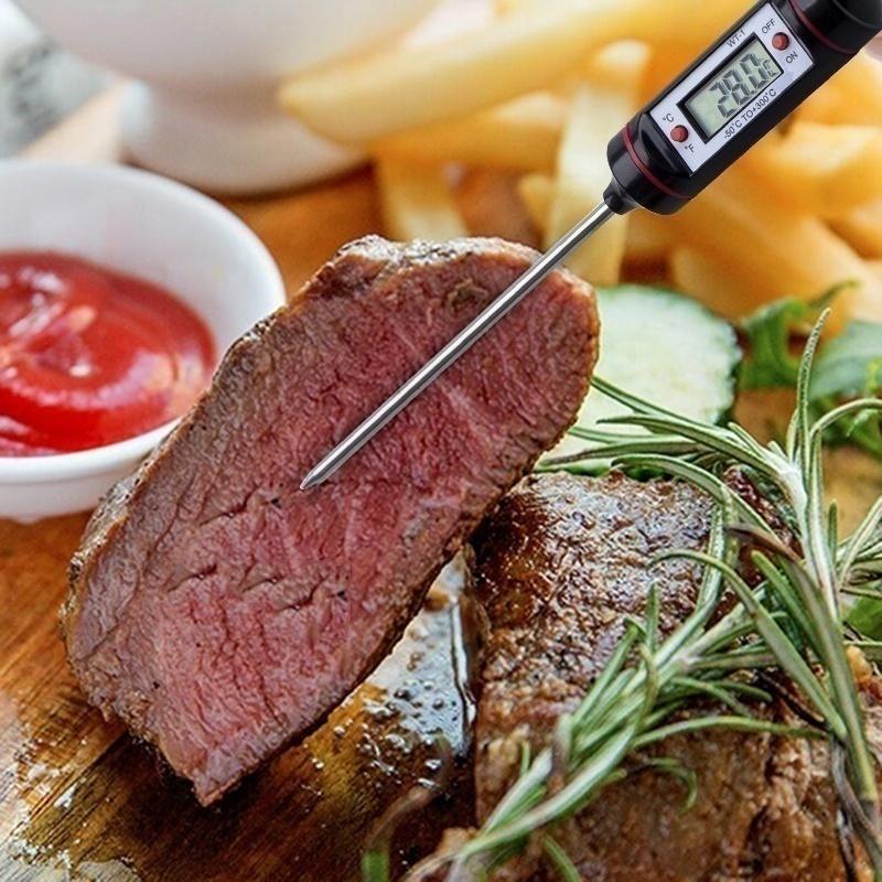 Practical New Stainless Steel Digital Food Thermometer Probe For Kitchen Cooking BBQ Meat Steak Turkey Wine Temperature Test