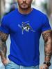 Mens Skiing TShirt Extreme Ski Sports Print Short Sleeve Round Neck Breathable Soft Oversized Daily Wear TShirt