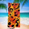 Colorful Abstract Geometric Music Note Print Beach Towel Sand Resistant Quick Dry Towel for Summer Beach Festival Outdoor