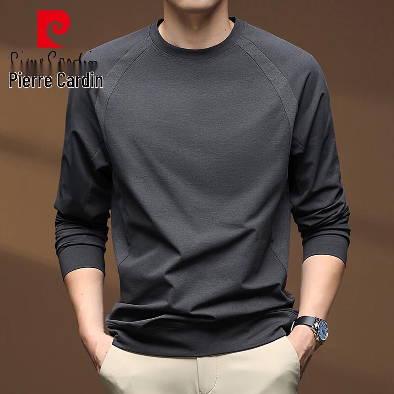 Pierre Cardin Men's Long-Sleeve Crewneck Sporty T-Shirt