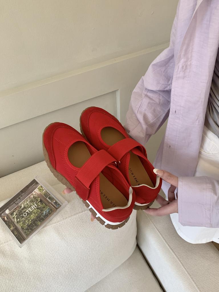 Velcro Mary Jane Shoes 2025 Spring and Summer New Plume Air German Training Shoes 2.5cm Platform Fashion Casual Shoes