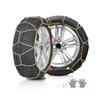 Snow Chains, Manganese Alloy Steel Emergency Traction Tire Chains, Snow Tire Chains for Cars, Pickups, SUVs, and Trucks, Silver (Set of 2)
