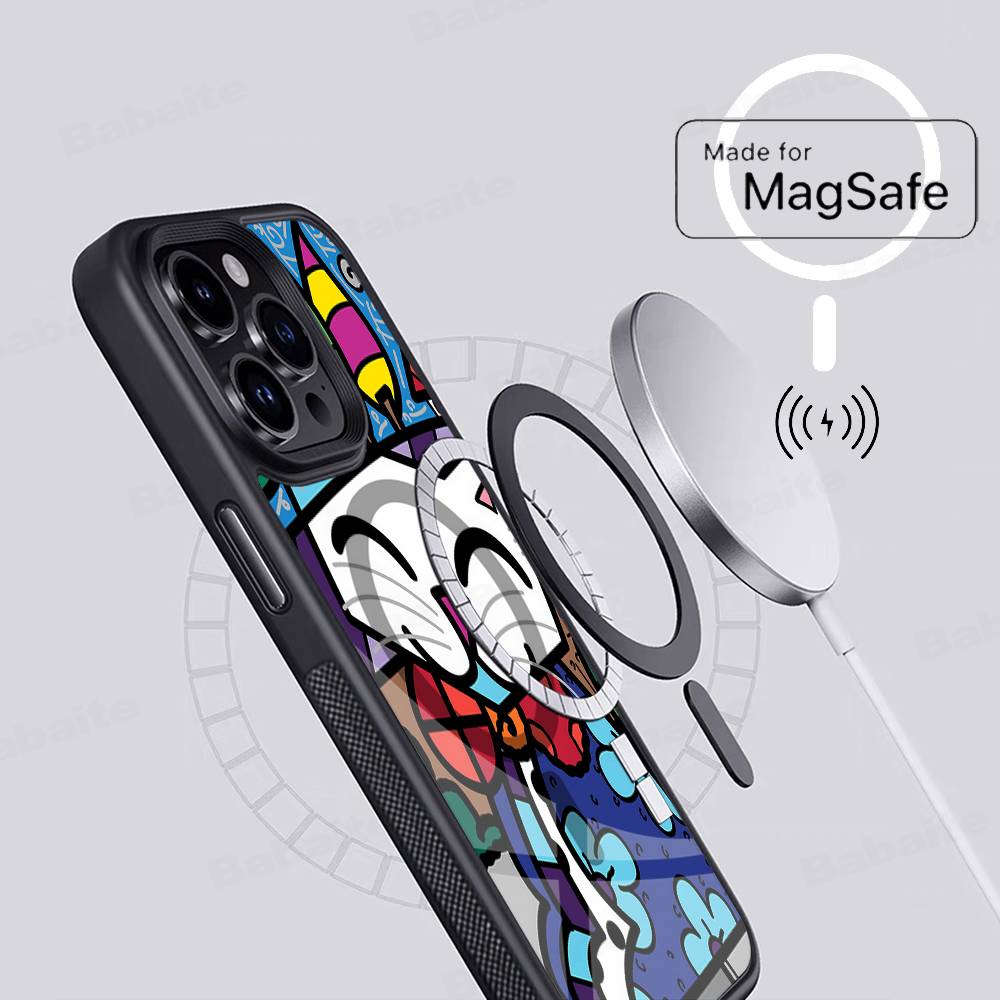 Art R-Romero Britto For Magnetic Phone Case For IPhone 17 16 15 14 13 12 11 Plus Pro Max PC+TPU Cover