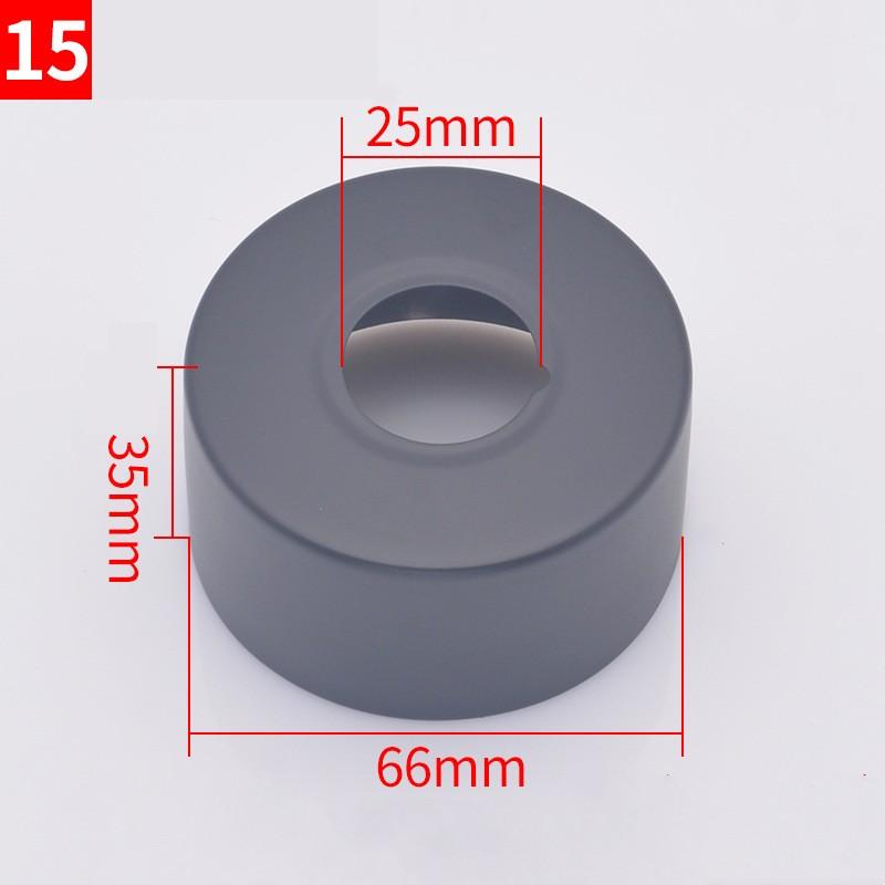 2PCS Black Stainless Steel Water Pipe Wall Covers Shower Chrome Finish Faucet Decorative Cover Kitchen Bathroom Accessories