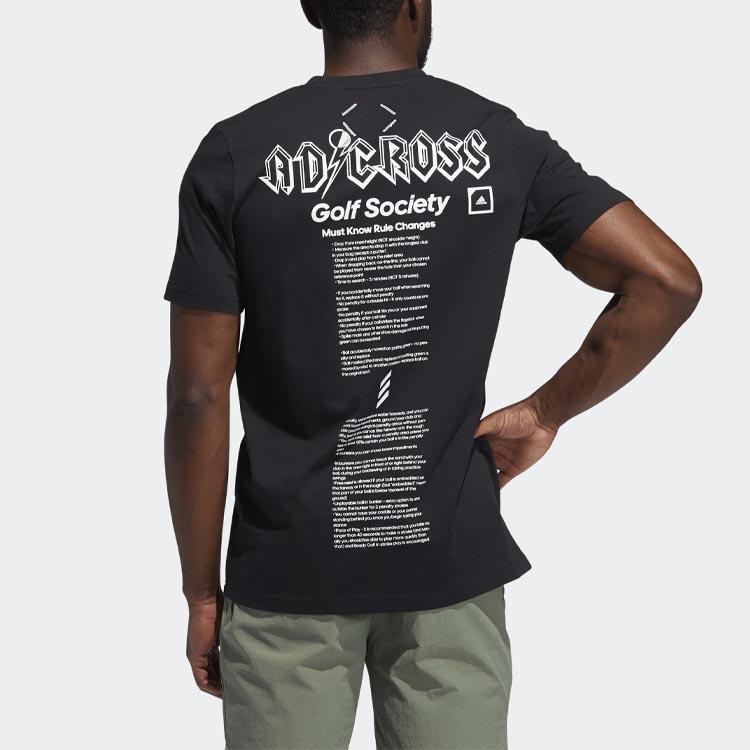 Adidas Adcrs Grafikdruck Rundhals Sport-T-Shirt Herren Tops Schwarz GM1209