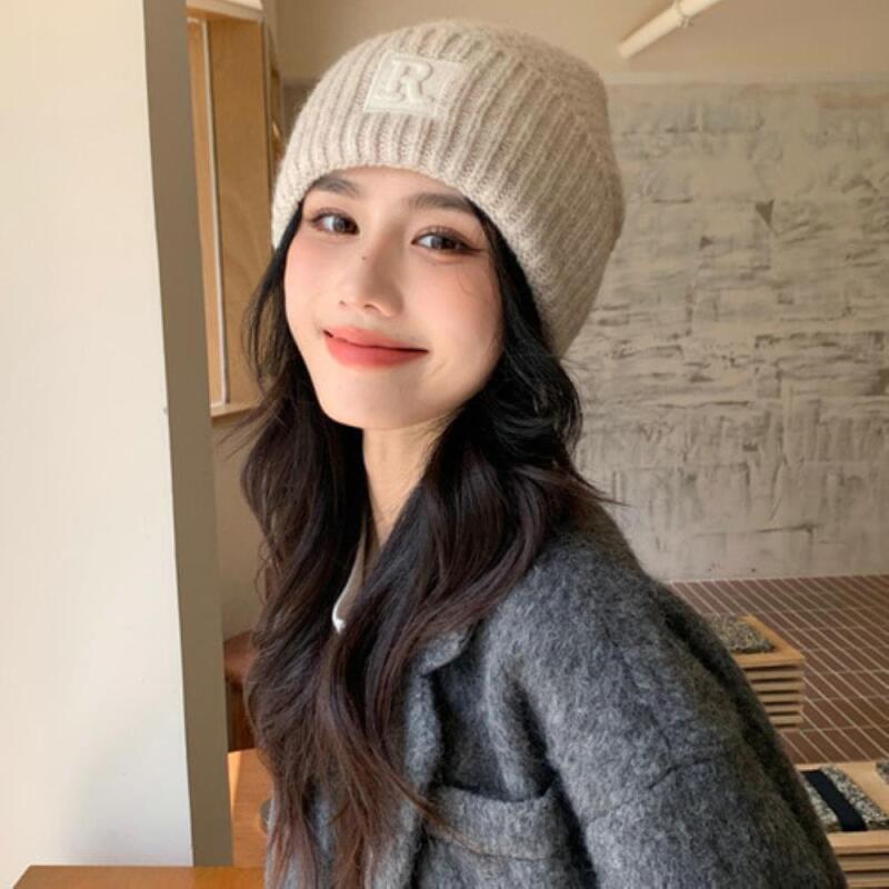 Devoco Daily Winter Women s Sweater Big Beanie Beige ONECOLOR