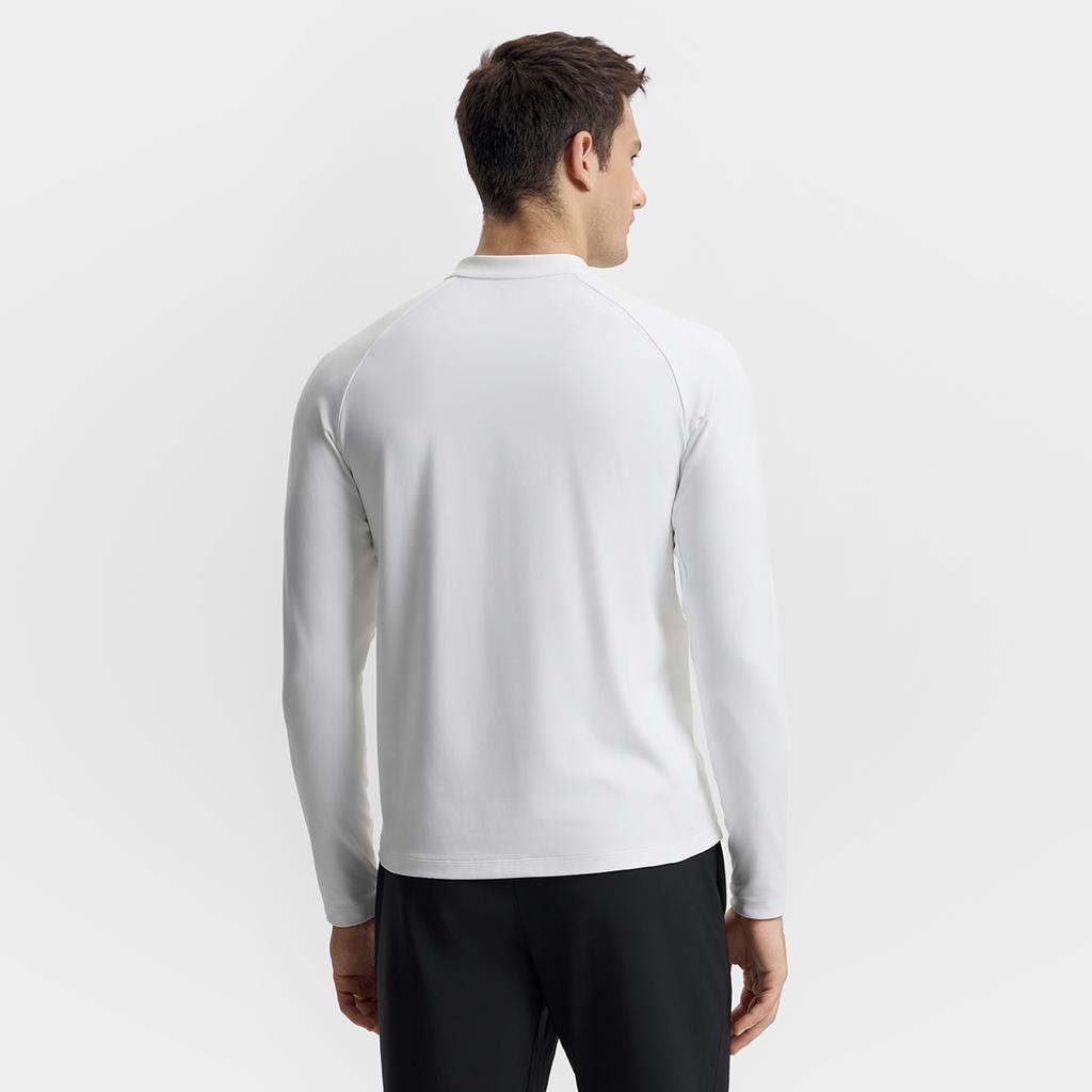 FILA Fitness Fashionable Versatile Sports Leisure Knitted Long Sleeve T-Shirt Men Tops Starlight-White A11M511214F-WT
