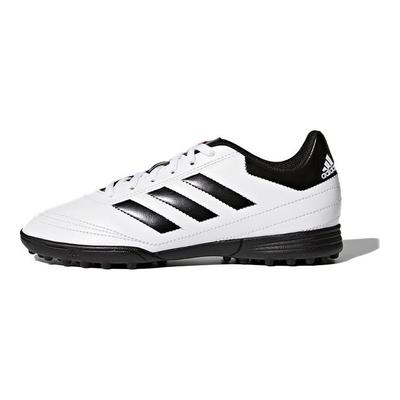 Goletto VI TF Round Toe Comfortable Shock Absorbing Durable Low Top Soccer Shoes Kids Soccer Shoes Black White AQ4305