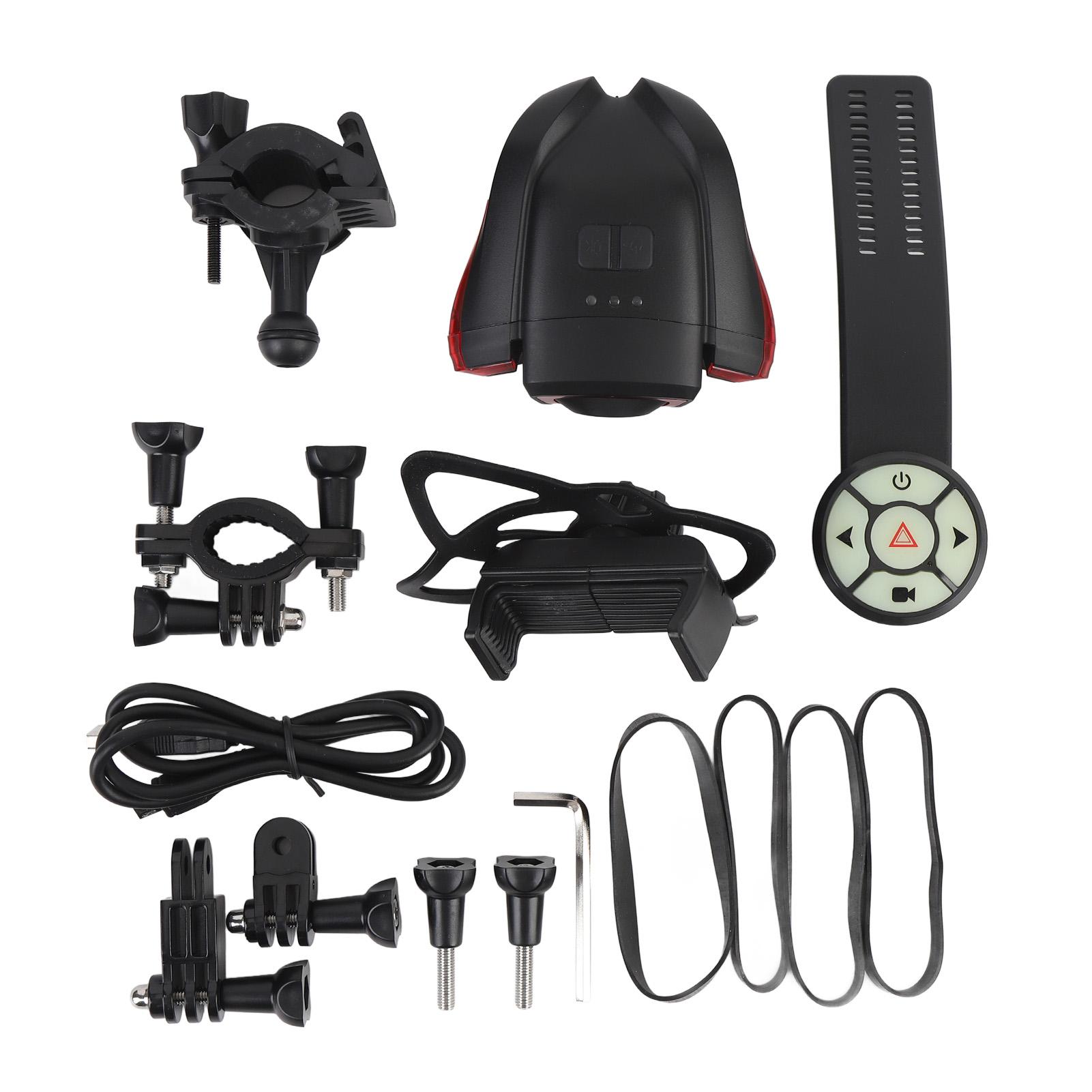 Igeteck Light Cycling Camera With Tail 1080P Rear View Camera Recorder Ipx5 Water Resistant 150 Degree Wide Angle Eis Anti