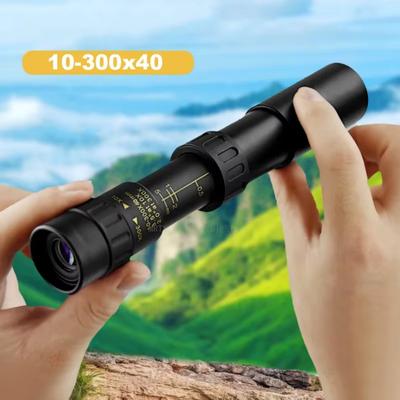 HD Portable Strong Binoculars 10-300x40 Long Range Professional Monocular with Low Night Vision for Hunting Camping Hiking