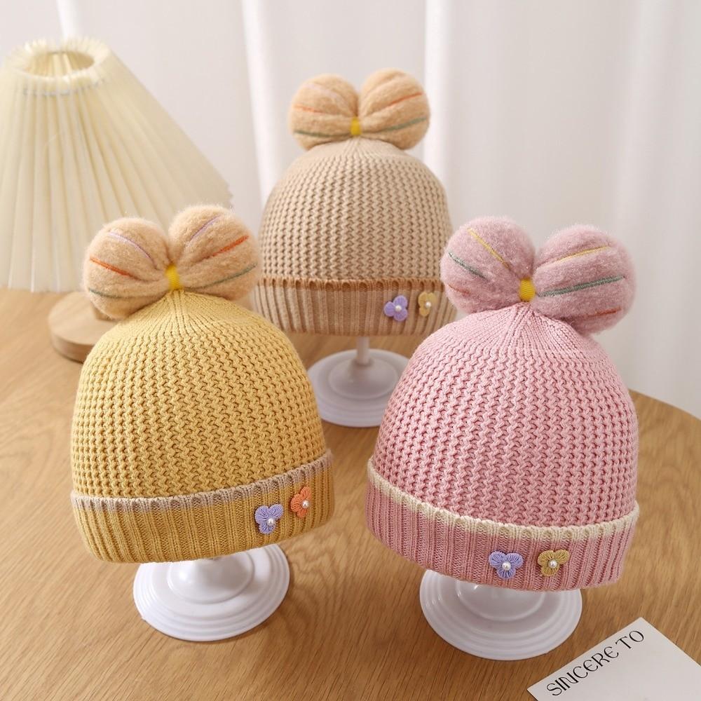 Schleife Beanie Mütze Winddicht Überziehmütze Neu Ohrenschutz Mütze Baby